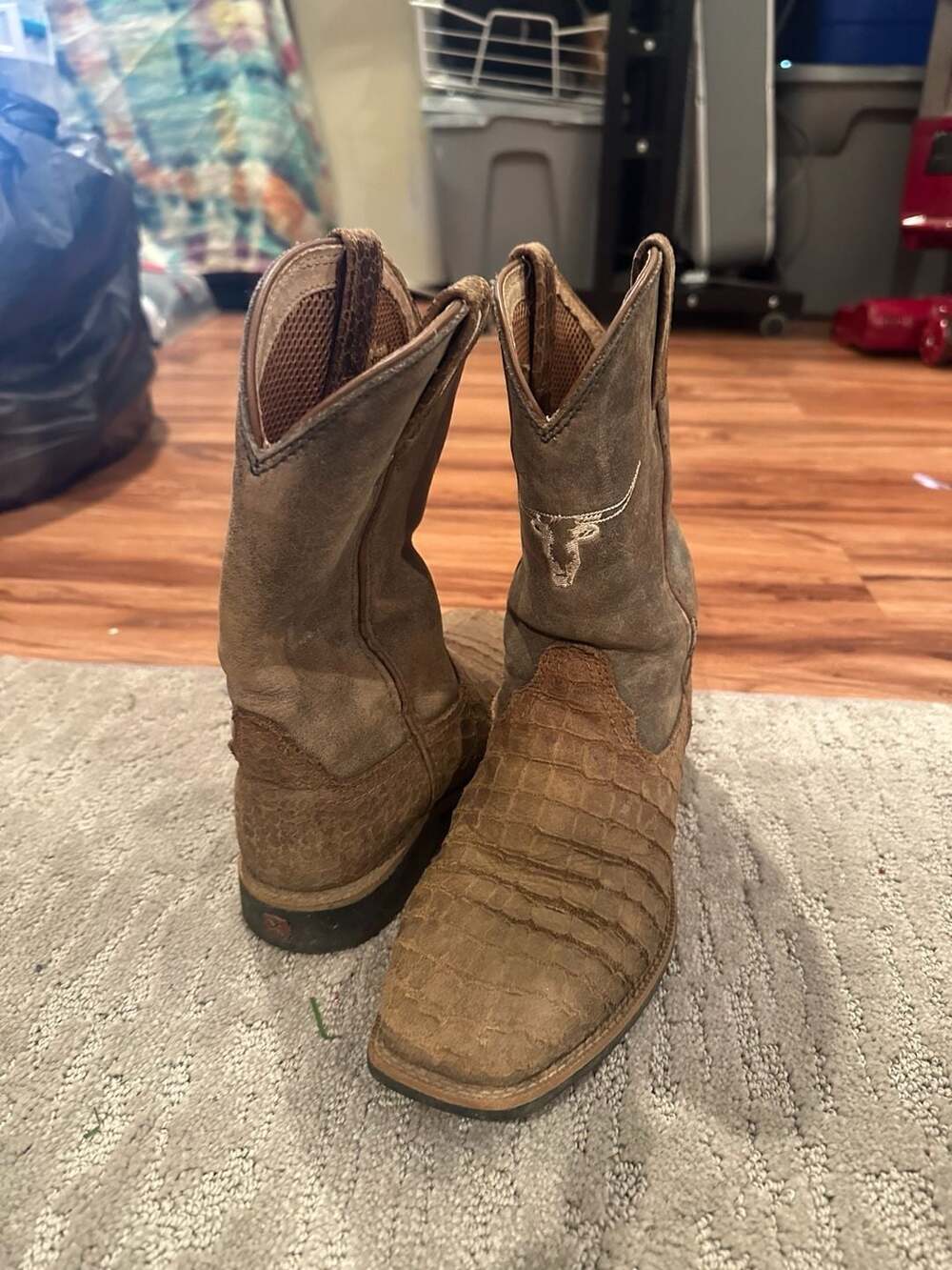 Twisted X® Children's Chocolate & Dusty Blue Boots YTH0017 Size 2